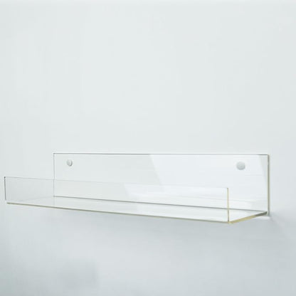 HUJI Clear Invisible Contemporary Floating Acrylic Shelf Display Bookshelf - Image 3