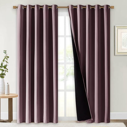NICETOWN 100% Blackout Window Curtain Panels, Cold and Full Light Blocking by NICETOWN