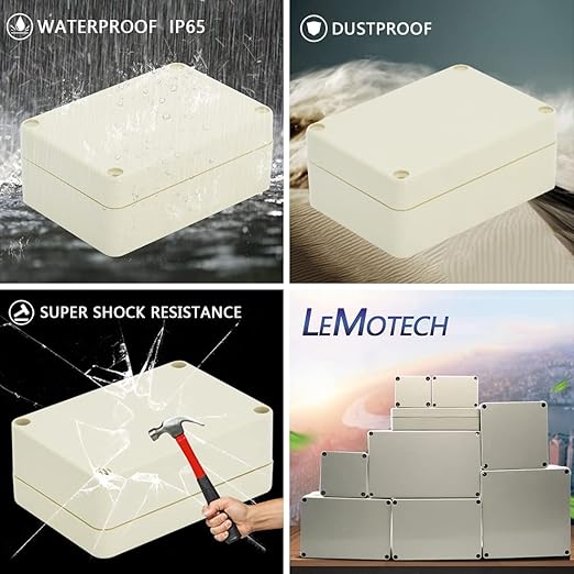 LeMotech Waterproof Dustproof IP65 ABS Plastic Junction Box Universal Electric - Image 7