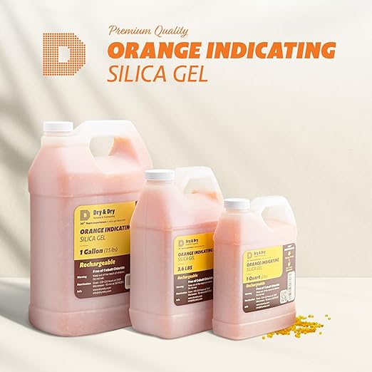 Dry & Dry Premium Orange Indicating Silica Gel Desiccant Beads - Image 2