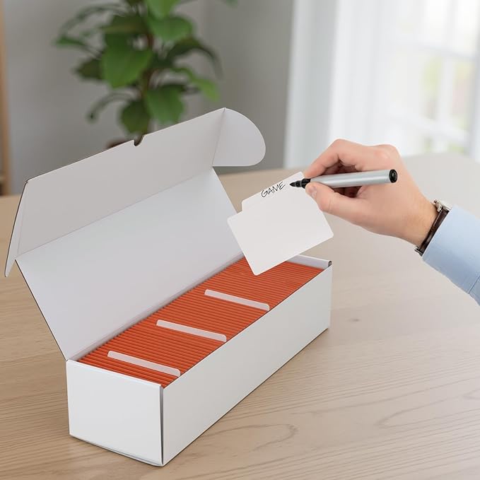 Bulk 400 Capacity Card Toploaders Storage Box, in Total 25 Pack All White - Image 6