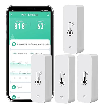 4-Pack WiFi Temperature Humidity Sensor: Wireless Temperature Humidity Monitor by SENCKIT