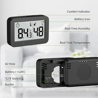 DOOMAY Mini Hygrometer Indoor Thermometer, Humidity Gauge - Image 7