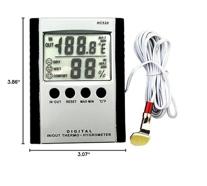 iKKEGOL Digital Indoor Outdoor in/Out Wall Mount Monitor Sensor LCD Temperature - Image 7