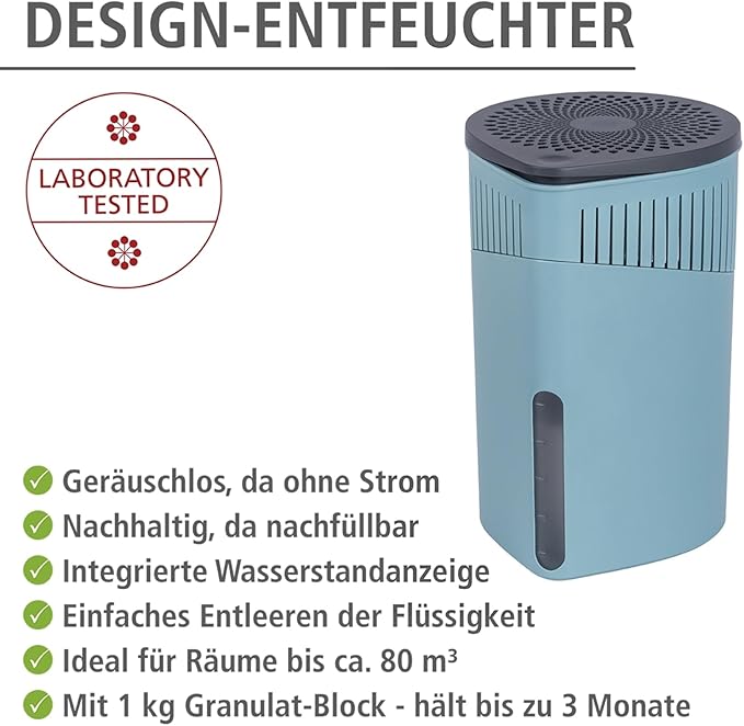 WENKO Portable Dehumidifier Drop Design, Compact and Rechargeable Dehumidifier - Image 2