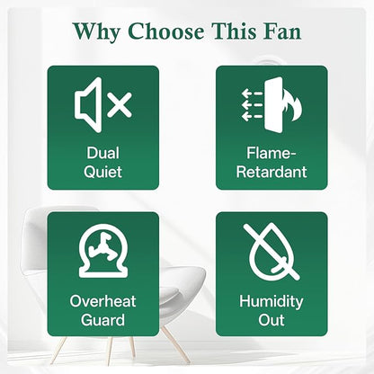 Bathroom Exhaust Fan 8", 1.0 Sones Ideal Ventilation - Image 6