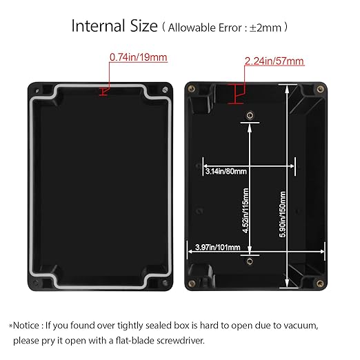 LeMotech Electrical Box ABS Plastic Project Box IP65 Waterproof Junction Box - Image 3