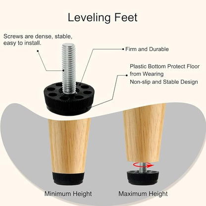 uxcell M8 x 28 x 30mm Furniture Glide Leveling Feet Adjustable Leveler Floor - Image 4