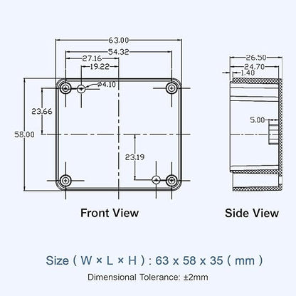 LeMotech Junction Box with Clear Cover IP65 Waterproof Project Box Dustproof - Image 8