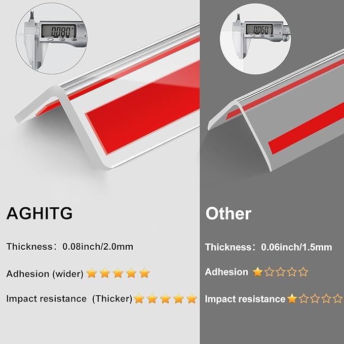Clear Corner Guards for Walls, 59 in X 1-5/8 Inch Wall Corner Protector - Image 6