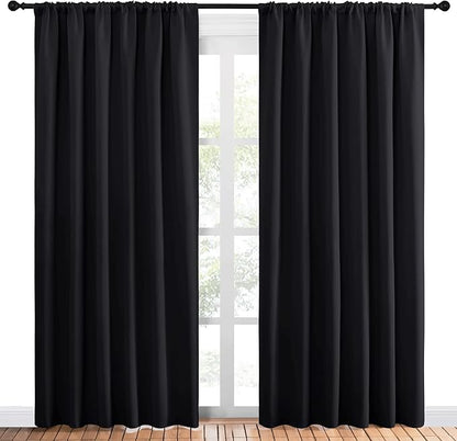 NICETOWN Black Blackout Curtain Blinds - Image 2