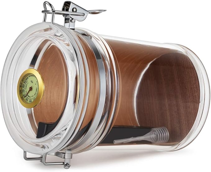 XIFEI Acrylic Humidor Jar with Humidifier and Hygrometer, humidor That can Hold - Image 9