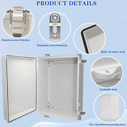 Waterproof Outdoor Electrical Box Junction Box Weatherproof IP67 ABS Plastic - Image 3