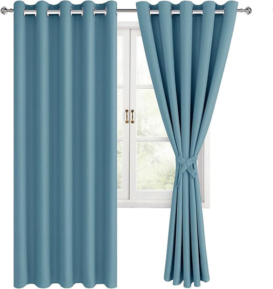 Hiasan Blackout Curtains for Bedroom, 60 x 63 Inches Length by Hiasan