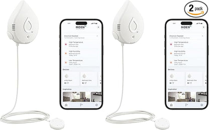 Moen Flo Smart Water Leak Detector, Drip or Flood Sensor Alarm by Moen