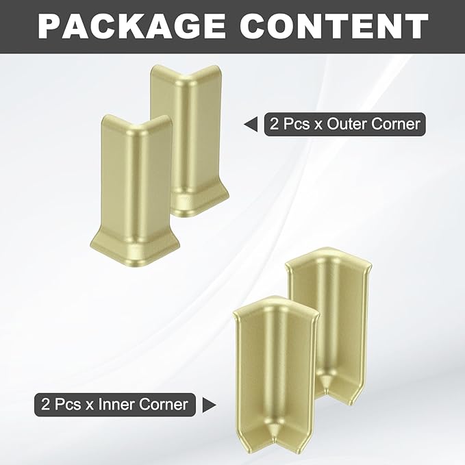 uxcell Self Adhesive Baseboard Corner Blocks, 3.23 Inch Wall Edge Corner - Image 3