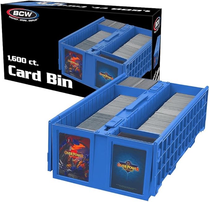 BCW Collectible Card Bin – | Holds up to 1600 Cards | Plastic Storage Box by BCW