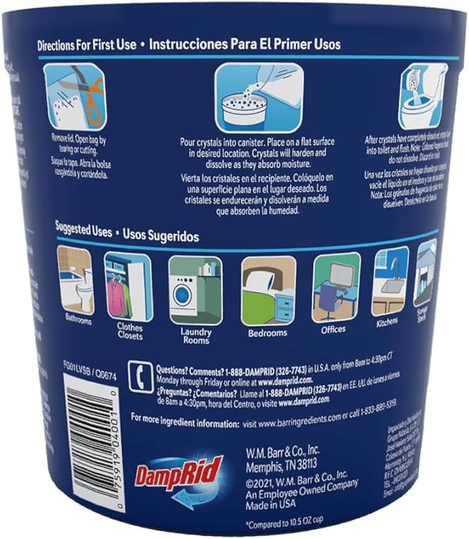 Damp Rid Refillable Moisture Absorber – Pure Linen Humidity Absorber & Odor - Image 4