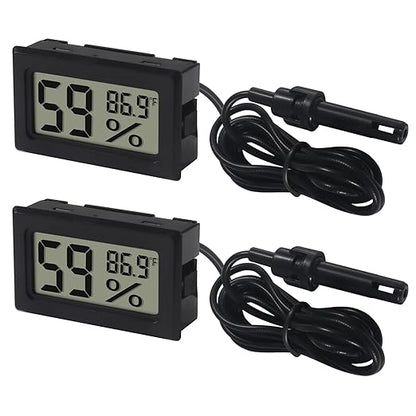 2 Pack Mini Digital Thermometer Hygrometer by DWEII