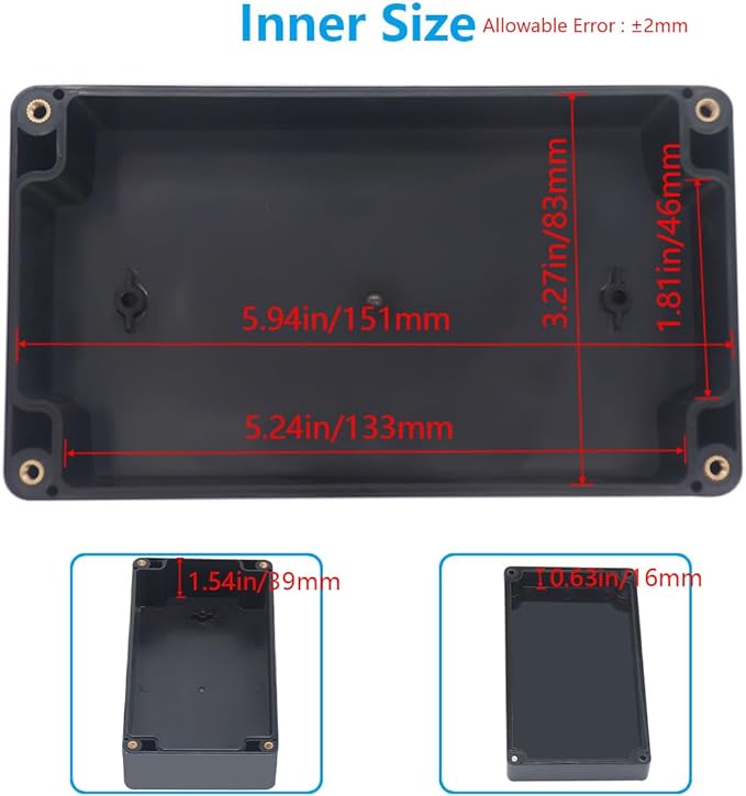Project Box ABS Black Electrical Boxes IP67 Outdoor Waterproof Box Electronic - Image 5