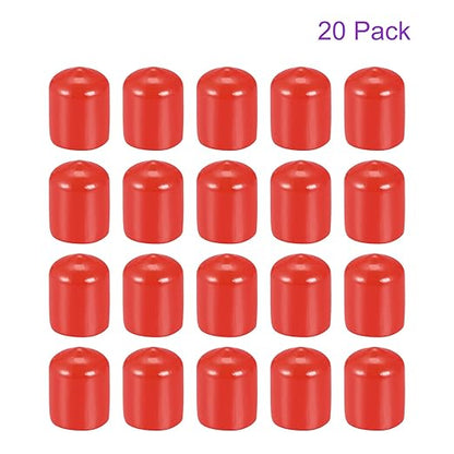 DMiotech 20 Pack 5/8" ID Red Screw Thread Protectors Rubber End Caps Bolt Covers - Image 6