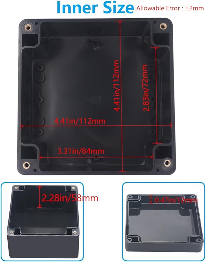 Project Box, Project Boxes Plastic Electric Project Case Junction Box Power Case - Image 5