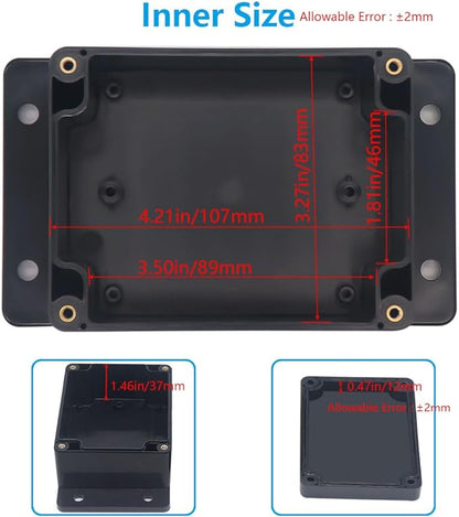 Outdoor Waterproof Junction Box IP67 Project Box ABS Black Electrical Boxes - Image 5