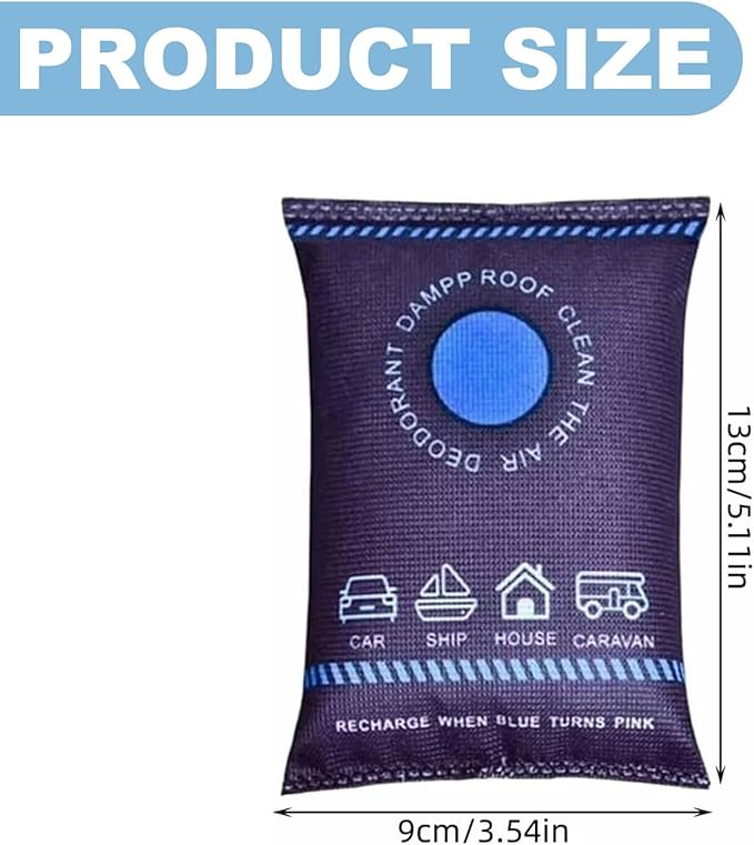 Reusable Dehumidifier Bags, Silica Gel Moisture Absorber, Microwave Rechargeable - Image 4