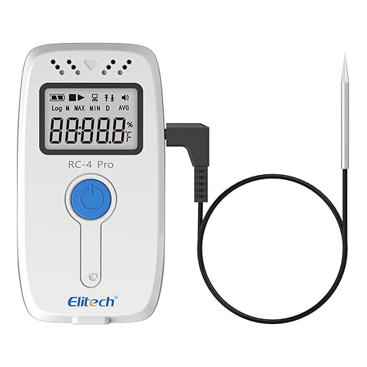 Elitech Digital Temperature Data Logger Medical Refrigerator Thermometer by Elitech