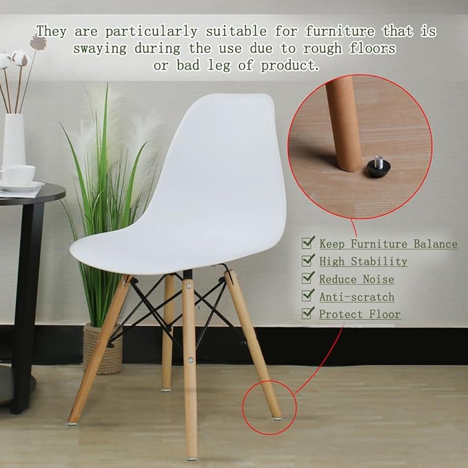 uxcell Metric M8 x 1.25 Furniture Glide Leveling Feet Adjustable Leveler Floor - Image 6