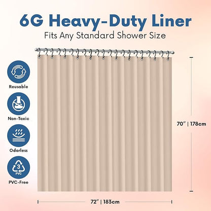 Italian Collection Premium Shower Curtain Liner - Image 2
