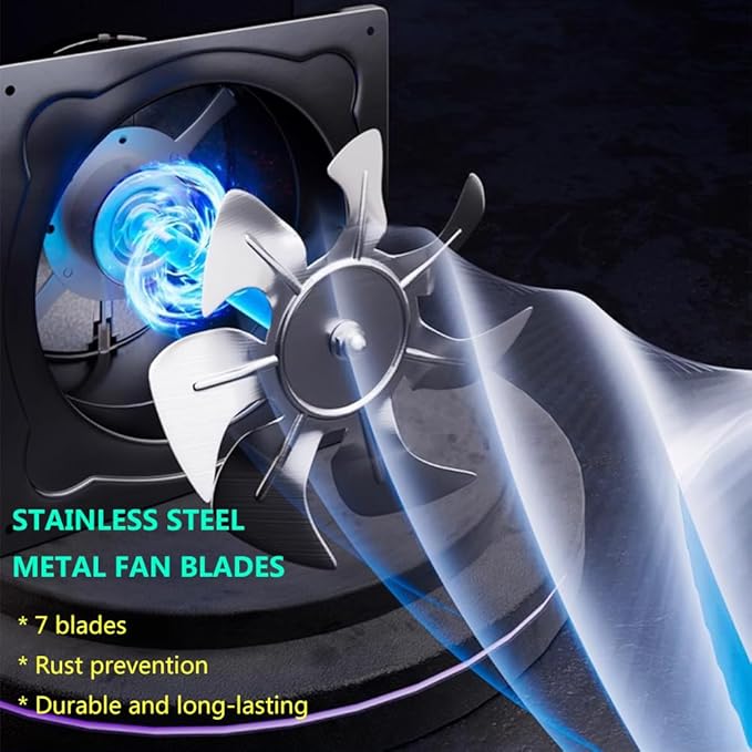 6 inch Exhaust Fan Metal Iron Ventilation Extractor, Silence - Image 4