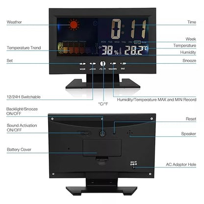 ikaufen Weather Station Wireless Indoor Thermometer Temperature Desk Digital - Image 4