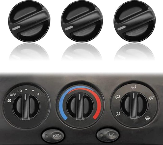 3Pcs AC Heater Blower Fan Control Knob Compatible by CmeRto
