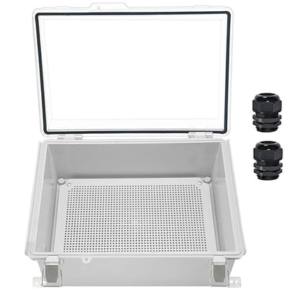 Zulkit Junction Box IP67 Waterproof Electrical Box Hinged Clear Cover Stainless by Zulkit