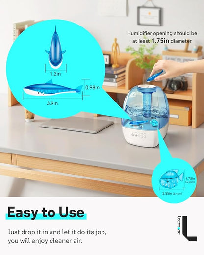 Leemone Humidifier Cleaner Float Shark & Fish -Humidifier Accessories Compatible - Image 2