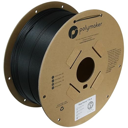 Polymaker Matte PLA for Production 1.75mm 2.5kg Black, 1.75mm 3D Printer PLA by Polymaker