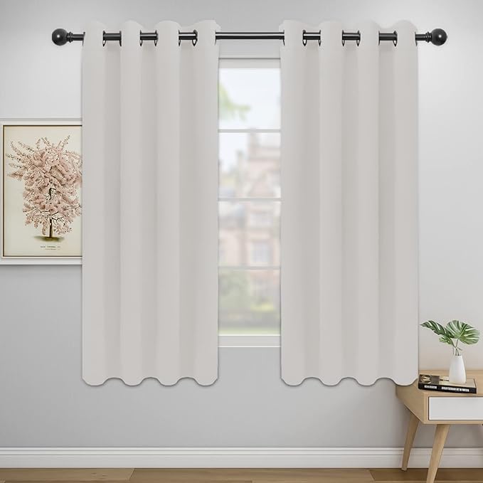 Easy-Going Blackout Curtains for Bedroom, Solid Thermal Insulated Grommet and by Easy-Going