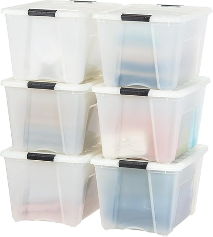 IRIS USA 54 Qt Stackable Plastic Storage Bins by IRISUSA