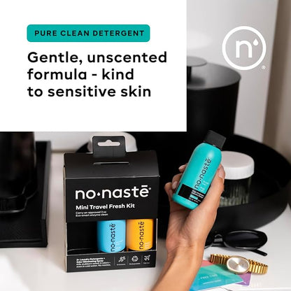 Nonaste Mini Travel Fresh Kit – TSA Approved Odor Eliminating Spray & Laundry - Image 4