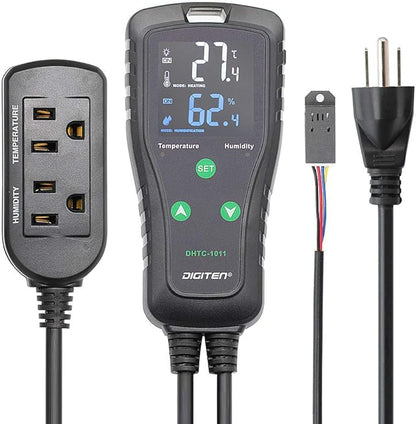 Temperature and Humidity ControllerPlug-in Thermostat Humidistat Reptile by SENSTREE