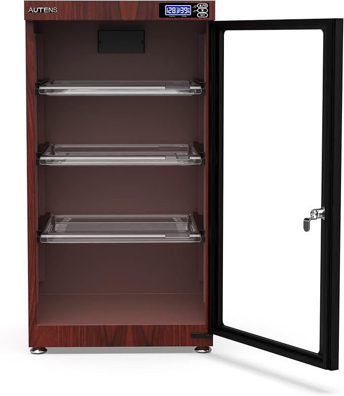 AUTENS 105L Dehumidifying Dry Cabinet Box, Wood grain Design Digital Control - Image 8