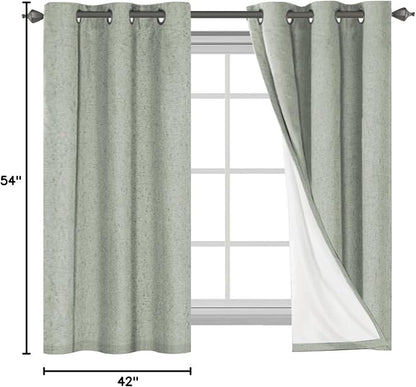 H.VERSAILTEX Primitive Linen Curtains 100% Blackout Curtain Drapes Burlap - Image 8
