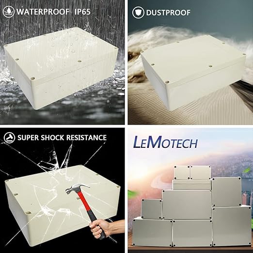 LeMotech Waterproof Dustproof IP65 ABS Plastic Junction Box Universal Electric - Image 7