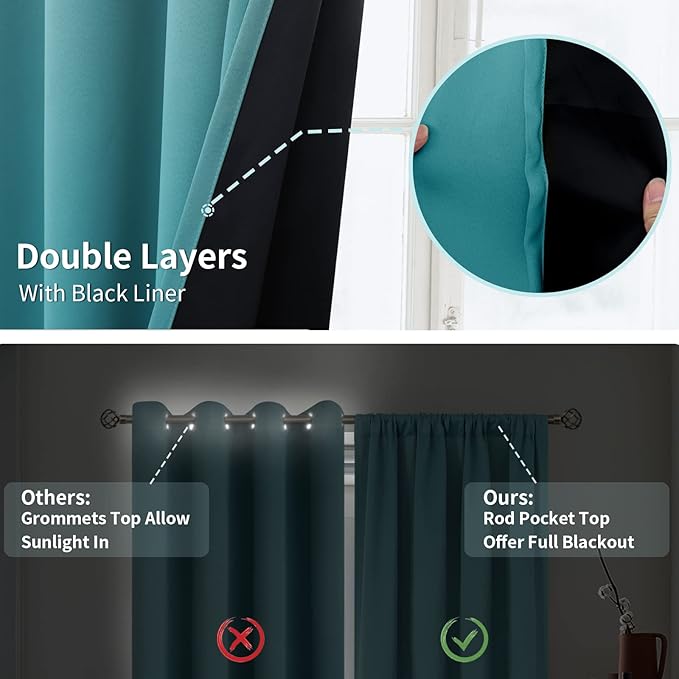 BGment Thermal Insulated 100% Blackout Curtains - Image 6