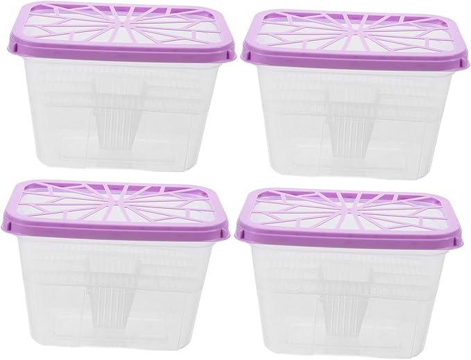 DOITOOL 4pcs Plastic Moisture Absorber Box Refillable Sturdy by DOITOOL