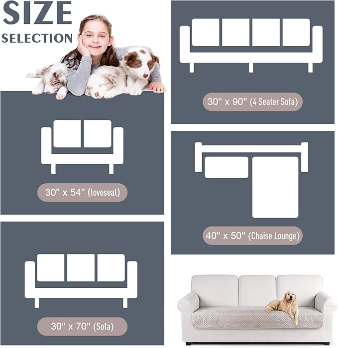 TAOCOCO 100% Waterproof Couch Cushion Cover Reversible Sofa Seat Cover - Image 6