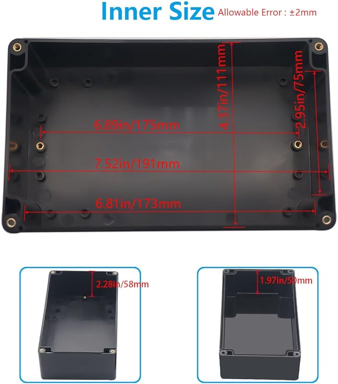 Project Box ABS Black Electrical Boxes IP67 Outdoor Waterproof box Electronic - Image 5
