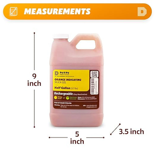 "Dry & Dry" Premium Orange Indicating Silica Gel Desiccant Beads - Image 2