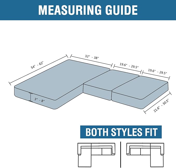 H.VERSAILTEX Velvet Stretch Sectional Sofa Covers - Image 2